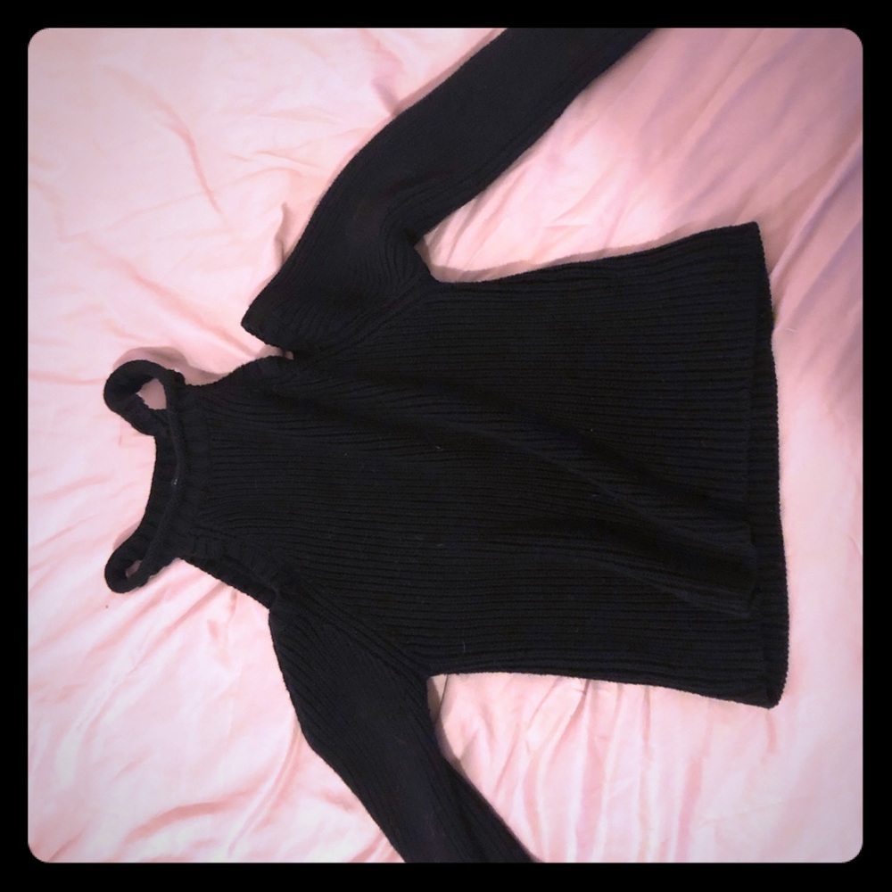Cold shoulder sweater